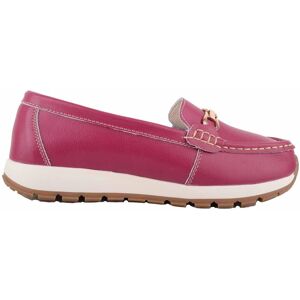 ABSOLUTE FOOTWEAR Women's Womens Genuine Smooth Leather Easy Slip On Loafer Shoes, Chunky Sole in Fuchsia Size: 5 Fuchsia 5 ABSOLUTE FOOTWEAR Women's Womens Genuine Smooth Leather Easy Slip On Loafer Shoes, Chunky Sole in Fuchsia Size: 5 Fuchsia 5