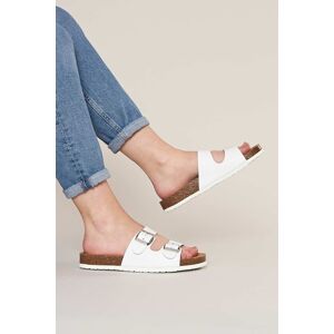 Moshulu Women's 'Danube 2' Leather Cork Footbed Mule Sandals in White Size: 6 White 6 Moshulu Women's 'Danube 2' Leather Cork Footbed Mule Sandals in White Size: 6 White 6