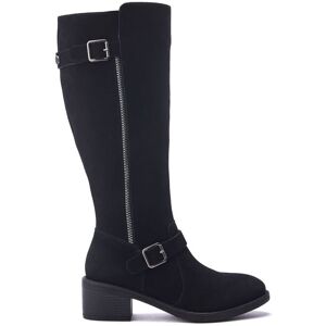 Moda In Pelle Women's 'Senlis' Suede Heeled Boots in Black Size: 4 Black 4 Moda In Pelle Women's 'Senlis' Suede Heeled Boots in Black Size: 4 Black 4