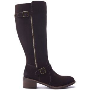 Moda In Pelle Women's 'Senlis' Suede Heeled Boots in Dark Brown Size: 3 Dark Brown 3 Moda In Pelle Women's 'Senlis' Suede Heeled Boots in Dark Brown Size: 3 Dark Brown 3