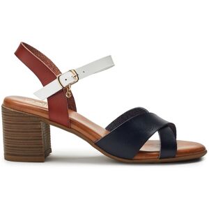 Moda In Pelle Women's 'Novie' Porvair Heeled Sandals in Navy Size: 4 Navy 4 Moda In Pelle Women's 'Novie' Porvair Heeled Sandals in Navy Size: 4 Navy 4