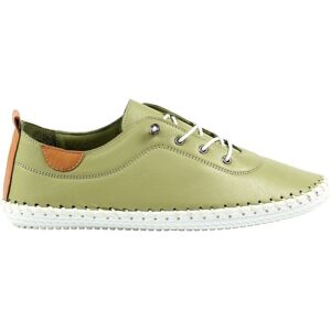 Lunar Women's St Ives Leather Plimsolls in Green Size: 8 Green 8 Lunar Women's St Ives Leather Plimsolls in Green Size: 8 Green 8