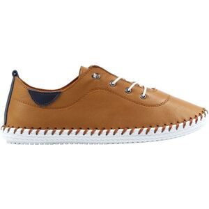 Lunar Women's St Ives Leather Plimsolls in Tan Size: 7 Tan 7 Lunar Women's St Ives Leather Plimsolls in Tan Size: 7 Tan 7