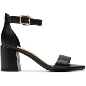 Clarks Women's Ezoria Mae Black Leather Heeled Sandals Size: 6-Standard Fit Black 6-Standard Fit Clarks Women's Ezoria Mae Black Leather Heeled Sandals Size: 6-Standard Fit Black 6-Standard Fit
