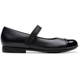 Clarks Finja Gem Kid Black Leather Mary Jane, Riptape, School Shoes Size: 7-Wide Fit Black 7-Wide Fit Clarks Finja Gem Kid Black Leather Mary Jane, Riptape, School Shoes Size: 7-Wide Fit Black 7-Wide Fit