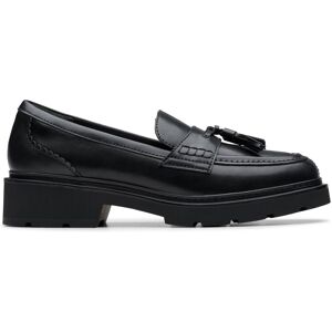 Clarks Women's Lauryl Tassel Black Leather Loafers, Slip Ons Size: 3.5-Wide Fit Black 3.5-Wide Fit Clarks Women's Lauryl Tassel Black Leather Loafers, Slip Ons Size: 3.5-Wide Fit Black 3.5-Wide Fit