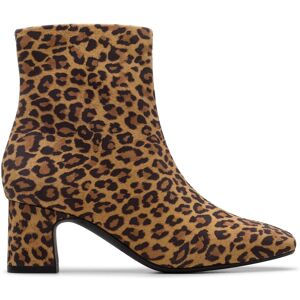 Clarks Women's Fernie Zip Leopard Suede Ankle Boots in Brown Size: 5-Standard Fit Brown 5-Standard Fit Clarks Women's Fernie Zip Leopard Suede Ankle Boots in Brown Size: 5-Standard Fit Brown 5-Standard Fit