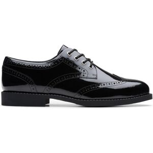 Clarks Tapa Pure Youth Black Patent Brogues, Lace Up, School Shoes Size: 4-Standard Fit Black 4-Standard Fit Clarks Tapa Pure Youth Black Patent Brogues, Lace Up, School Shoes Size: 4-Standard Fit Black 4-Standard Fit