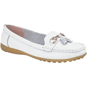 Boulevard Women's Action Leather Saddle Loafers in White Size: 6 White 6 Boulevard Women's Action Leather Saddle Loafers in White Size: 6 White 6