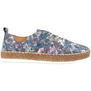Lunar Women's Iva Leather Plimsolls in Blue Size: 4 Blue 4 Lunar Women's Iva Leather Plimsolls in Blue Size: 4 Blue 4