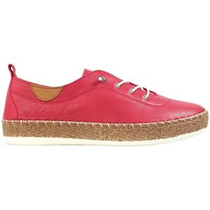 Lunar Women's Evie Leather Plimsolls in Raspberry Size: 7 Raspberry 7 Lunar Women's Evie Leather Plimsolls in Raspberry Size: 7 Raspberry 7