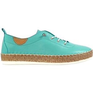 Lunar Women's Evie Leather Plimsolls in Turquoise Size: 5 Turquoise 5 Lunar Women's Evie Leather Plimsolls in Turquoise Size: 5 Turquoise 5