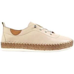 Lunar Women's Evie Leather Plimsolls in Cream Size: 5 Cream 5 Lunar Women's Evie Leather Plimsolls in Cream Size: 5 Cream 5