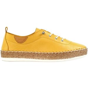 Lunar Women's Evie Leather Plimsolls in Mustard Size: 6 Mustard 6 Lunar Women's Evie Leather Plimsolls in Mustard Size: 6 Mustard 6
