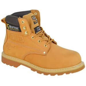 Grafters Men's Crazy Horse Leather Safety Boots in Pale Orange Size: 14 Pale Orange 14 Grafters Men's Crazy Horse Leather Safety Boots in Pale Orange Size: 14 Pale Orange 14