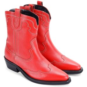 Off the Hook Women's 'Portobello' Red High Ankle Cowboy Leather Boots Size: 4 Red 4 Off the Hook Women's 'Portobello' Red High Ankle Cowboy Leather Boots Size: 4 Red 4
