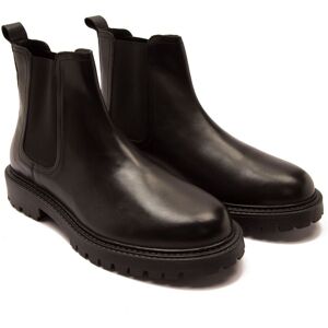 Off the Hook Men's 'Ozzy' High Heel Black Leather Chelsea Boots Size: 10 Black 10 Off the Hook Men's 'Ozzy' High Heel Black Leather Chelsea Boots Size: 10 Black 10
