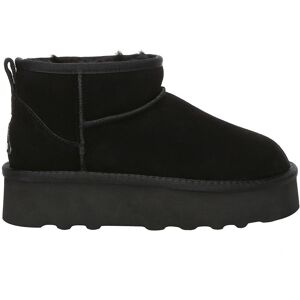 EverAu Australia Women's Real Sheepskin Heron Ultra Mini Platform Boots with EVA Sole in Black Size: 7 Black 7 EverAu Australia Women's Real Sheepskin Heron Ultra Mini Platform Boots with EVA Sole in Black Size: 7 Black 7