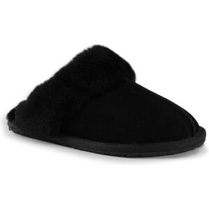 Aus Wooli Australia Sheepskin Wool Shelley Slippers in Black Size: 4 Black 4 Aus Wooli Australia Sheepskin Wool Shelley Slippers in Black Size: 4 Black 4