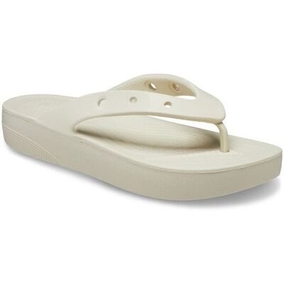 Crocs Women's 'Classic Platform Flip Flop' Toe Post Summer in White Size: 4 White 4 Crocs Women's 'Classic Platform Flip Flop' Toe Post Summer in White Size: 4 White 4