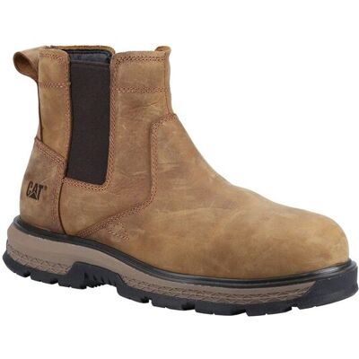 Caterpillar Men's Brown 'Exposition' Leather Chelsea Safety Boot Size: 11 Brown 11 Caterpillar Men's Brown 'Exposition' Leather Chelsea Safety Boot Size: 11 Brown 11