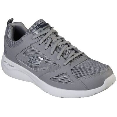 Skechers Men's Dynamight 2.0 Lace Up Memory Foam Trainer in Grey Size: 9 Grey 9 Skechers Men's Dynamight 2.0 Lace Up Memory Foam Trainer in Grey Size: 9 Grey 9