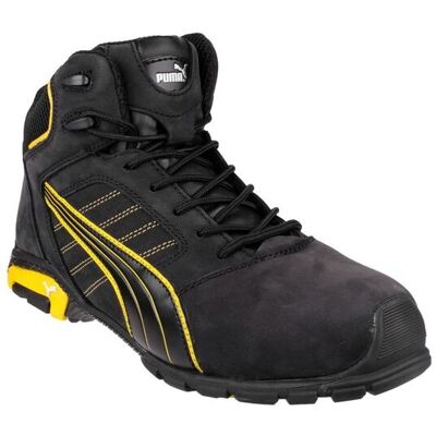 Puma Safety Men's 'Amsterdam Mid' Leather Safety Boots in Black Size: 6.5 Black 6.5 Puma Safety Men's 'Amsterdam Mid' Leather Safety Boots in Black Size: 6.5 Black 6.5