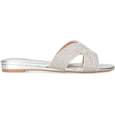 Carvela Women's 'Gala Mule Jewel' Flats in Silver Size: 3 Silver 3 Carvela Women's 'Gala Mule Jewel' Flats in Silver Size: 3 Silver 3