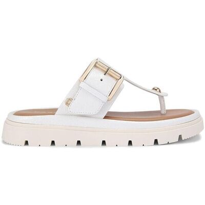 Carvela Women's 'Pavilion T Bar Mule' Leather Flats in White Size: 7 White 7 Carvela Women's 'Pavilion T Bar Mule' Leather Flats in White Size: 7 White 7