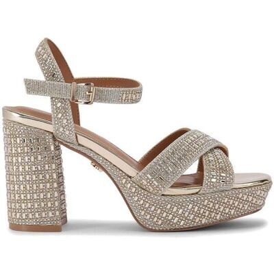 KG Kurt Geiger Women's 'Fleur Platform' Sandals in Gold Size: 8 Gold 8 KG Kurt Geiger Women's 'Fleur Platform' Sandals in Gold Size: 8 Gold 8