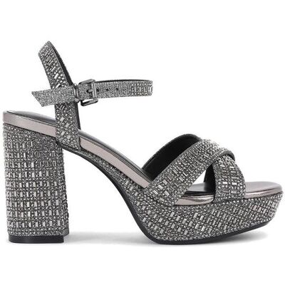 KG Kurt Geiger Women's 'Fleur Platform' Sandals in Silver Size: 7 Silver 7 KG Kurt Geiger Women's 'Fleur Platform' Sandals in Silver Size: 7 Silver 7