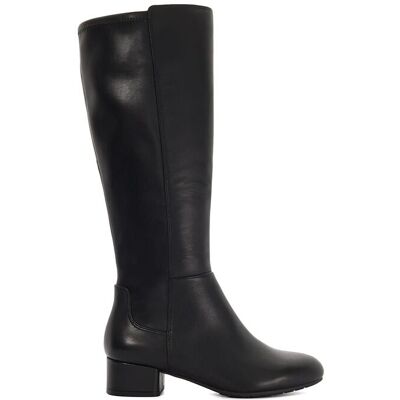 Dune London Women's Wide Fit 'Tayla' Leather Knee High Boots in Black Size: 6 Black 6 Dune London Women's Wide Fit 'Tayla' Leather Knee High Boots in Black Size: 6 Black 6