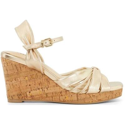 Dune London Women's 'Kander' Leather Wedges in Metallics Size: 8 Metallics 8 Dune London Women's 'Kander' Leather Wedges in Metallics Size: 8 Metallics 8