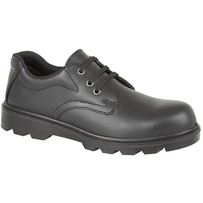 Grafters Men's Plain 3 Eye Shine Leather Safety Shoes in Black Size: 12 Black 12 Grafters Men's Plain 3 Eye Shine Leather Safety Shoes in Black Size: 12 Black 12