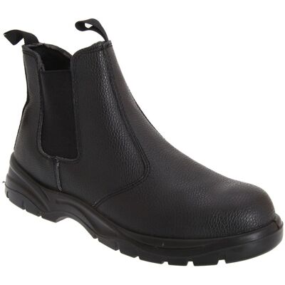 Grafters Men's Grain Leather Chelsea Safety Boots in Black Size: 7 Black 7 Grafters Men's Grain Leather Chelsea Safety Boots in Black Size: 7 Black 7