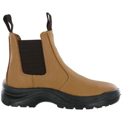 Grafters Men's Grain Leather Chelsea Safety Boots in Tan Size: 9 Tan 9 Grafters Men's Grain Leather Chelsea Safety Boots in Tan Size: 9 Tan 9