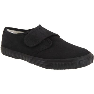 Dek Men's Touch Fastening Black Canvas Plimsolls Size: 6 Black 6 Dek Men's Touch Fastening Black Canvas Plimsolls Size: 6 Black 6