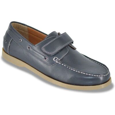 Pegasus Men's Wide Fit Leather Touch Fasten Boat Shoe in Navy Size: 9 Navy 9 Pegasus Men's Wide Fit Leather Touch Fasten Boat Shoe in Navy Size: 9 Navy 9