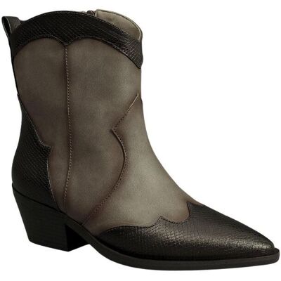IVACHY Women's Cowboy Western Vintage Style Metalic Bronze Shinny Ankle Boots with Pointed Toe & Block Heel in Brown Size: 3 Brown 3 IVACHY Women's Cowboy Western Vintage Style Metalic Bronze Shinny Ankle Boots with Pointed Toe & Block Heel in Brown Size: 3 Brown 3