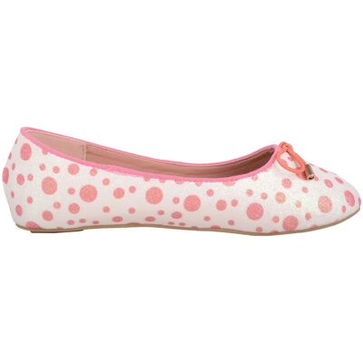 ABSOLUTE FOOTWEAR Girl's Childrens Kids Slip On Glitter Polka Dot Ballerina Style Dolly Shoes in White Size: Infant 12 White Infant 12 ABSOLUTE FOOTWEAR Girl's Childrens Kids Slip On Glitter Polka Dot Ballerina Style Dolly Shoes in White Size: Infant 12 White Infant 12