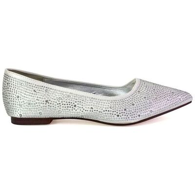 XY London Women's 'Marshall' Bridal Shoes Flat Pointed Toe Sparkly Rhinestones Ballerina in White Size: 6 White 6 XY London Women's 'Marshall' Bridal Shoes Flat Pointed Toe Sparkly Rhinestones Ballerina in White Size: 6 White 6