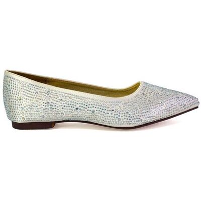 XY London Women's 'Marshall' Bridal Shoes Flat Pointed Toe Sparkly Rhinestones Ballerina in Ivory Size: 5 Ivory 5 XY London Women's 'Marshall' Bridal Shoes Flat Pointed Toe Sparkly Rhinestones Ballerina in Ivory Size: 5 Ivory 5