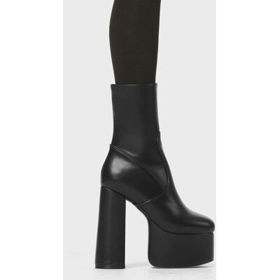 Lamoda Women's Adore You Women's Black PU Platform 'Ankle Boots', Chic Heels UK 7 Size: 6 Black 6 Lamoda Women's Adore You Women's Black PU Platform 'Ankle Boots', Chic Heels UK 7 Size: 6 Black 6