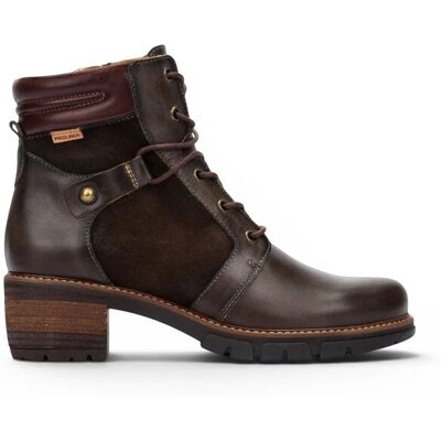 Infinity Leather Women's Pikolinos Leather Zip Lace Up Heel Ankle Boots -San Sebastia in Dark Brown Size: 6 Dark Brown 6 Infinity Leather Women's Pikolinos Leather Zip Lace Up Heel Ankle Boots -San Sebastia in Dark Brown Size: 6 Dark Brown 6