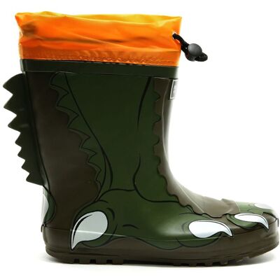 Regatta Mudplay Animal Character Waterproof Wellies in Khaki Size: 1 Khaki 1 Regatta Mudplay Animal Character Waterproof Wellies in Khaki Size: 1 Khaki 1