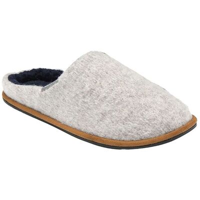Dunlop Men's Plush Lined Mule Slippers With Memory Foam in Grey Size: 8 Grey 8 Dunlop Men's Plush Lined Mule Slippers With Memory Foam in Grey Size: 8 Grey 8