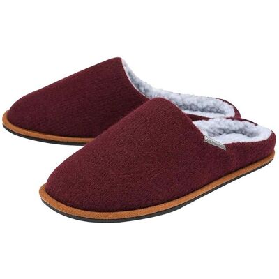 Dunlop Men's Plush Lined Mule Slippers With Memory Foam in Burgundy Size: 7 Burgundy 7 Dunlop Men's Plush Lined Mule Slippers With Memory Foam in Burgundy Size: 7 Burgundy 7