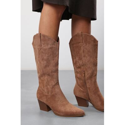 Where's That From Women's Yasmine Calf Cowboy Boots Block Heel Western Embroidered in Camel Size: 7 Camel 7 Where's That From Women's Yasmine Calf Cowboy Boots Block Heel Western Embroidered in Camel Size: 7 Camel 7