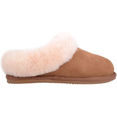 SNUGRUGS Women's Harriet, Sheepskin Slipper Mules with Cuff & Rubber Sole in Tan Size: 8 Tan 8 SNUGRUGS Women's Harriet, Sheepskin Slipper Mules with Cuff & Rubber Sole in Tan Size: 8 Tan 8