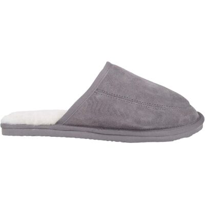 SNUGRUGS Men's Jesse, Suede Wool Mule Open Back Slippers with Lightweight Sole in Grey Size: 8 Grey 8 SNUGRUGS Men's Jesse, Suede Wool Mule Open Back Slippers with Lightweight Sole in Grey Size: 8 Grey 8